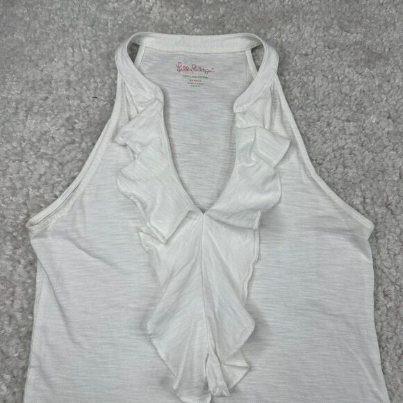 Lilly Pulitzer Shay Ruffled Top White - Picture 6 of 12